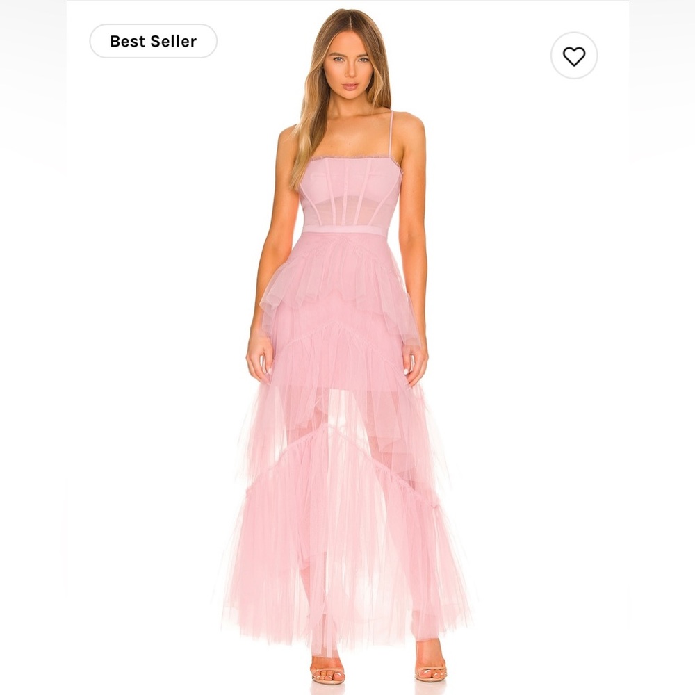 BCBG pink tulle corset gown size M in very good conditions